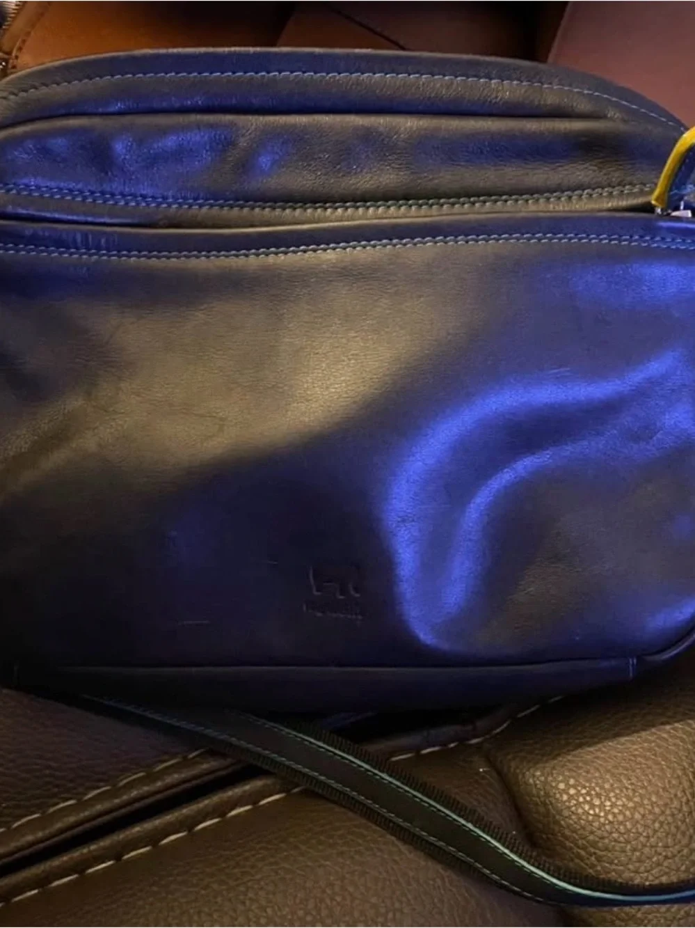 Navy Blue Mywalit Crossbody Bag Women’s Leather Multicolor Adjustable Strap